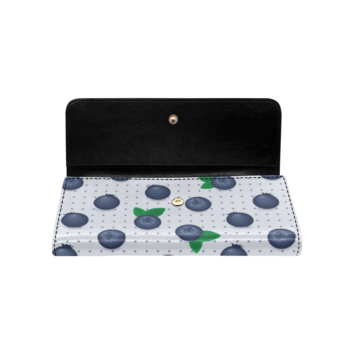 Blueberry Pattern Print Design BB02 Women's Trifold Wallet