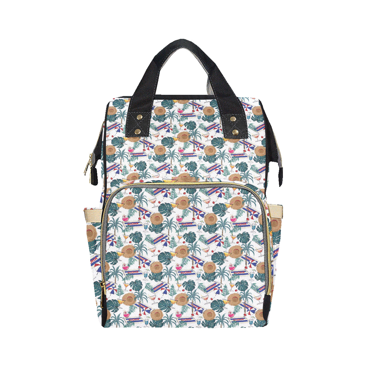 Aloha Hawaii Beach Pattern Print Design 04 Diaper Bag Backpack