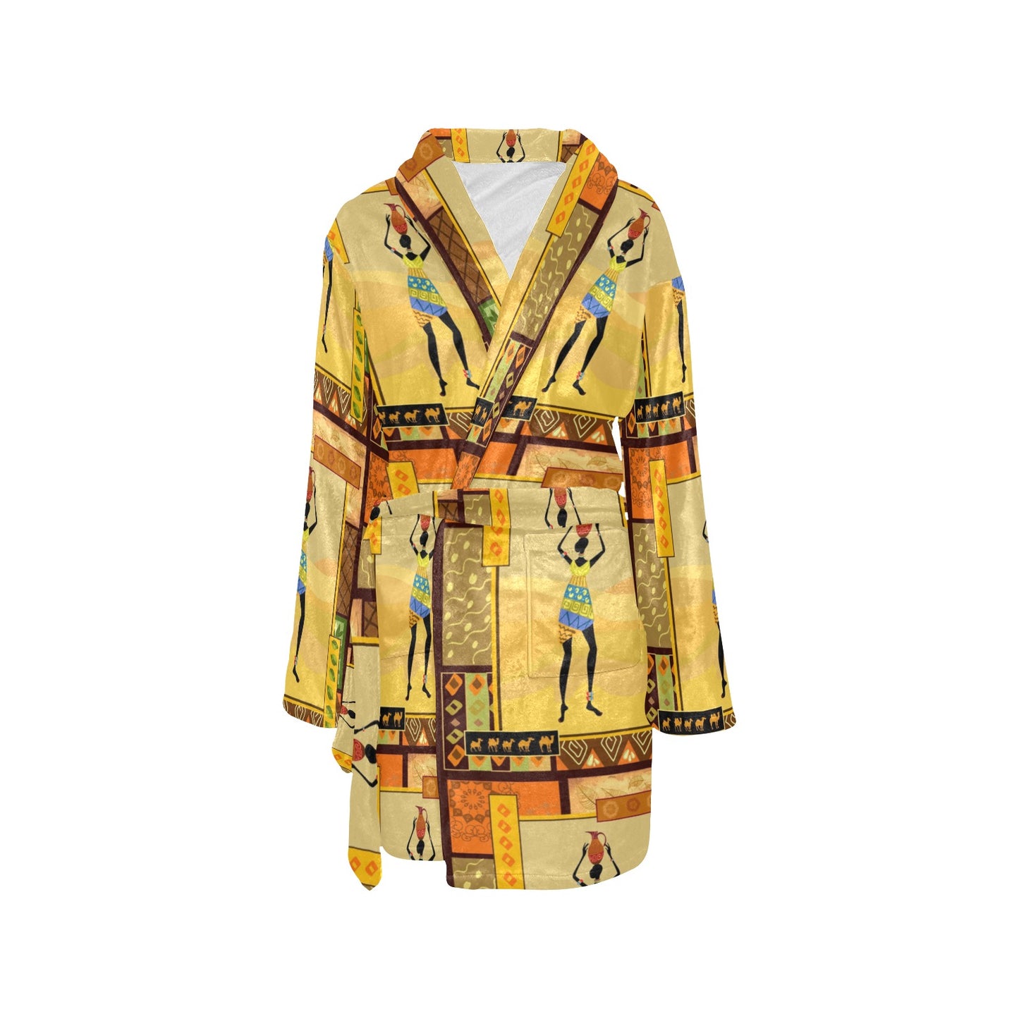 African Girl Design Women's Fleece Robe