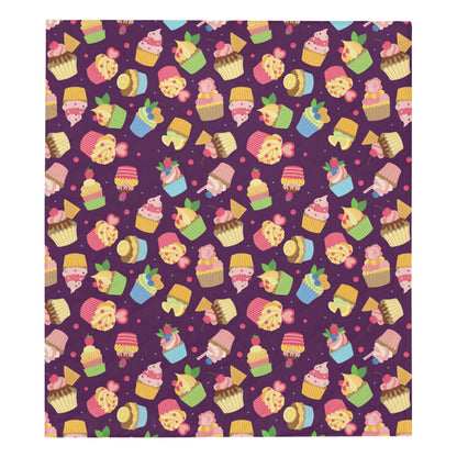 Cupcake Pattern Print Design 05 Premium Quilt