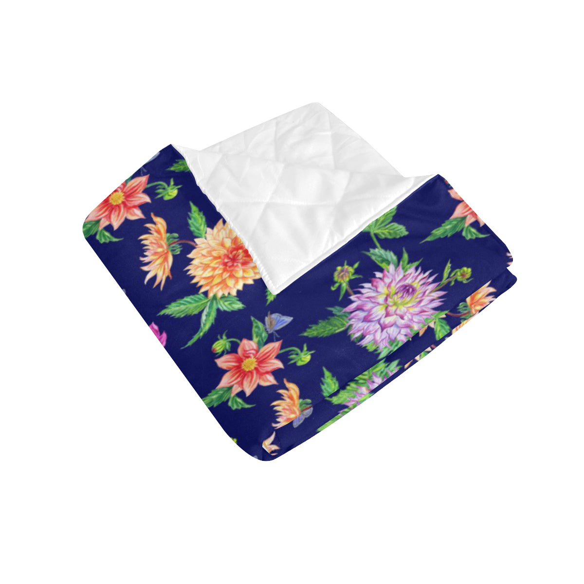 Dahlia Pattern Print Design DH010 Premium Quilt