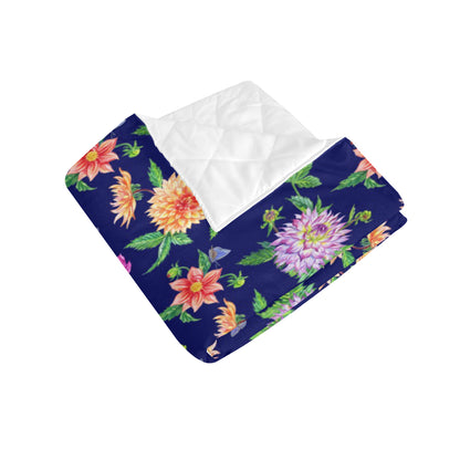 Dahlia Pattern Print Design DH010 Premium Quilt