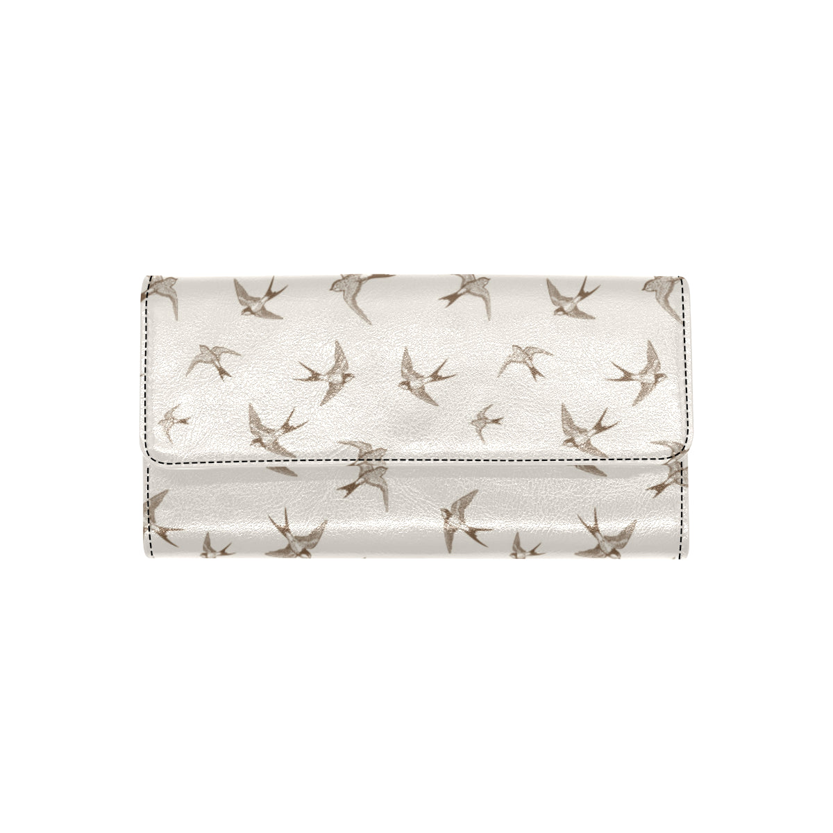 Swallow Bird Pattern Print Design 01 Women's Trifold Wallet