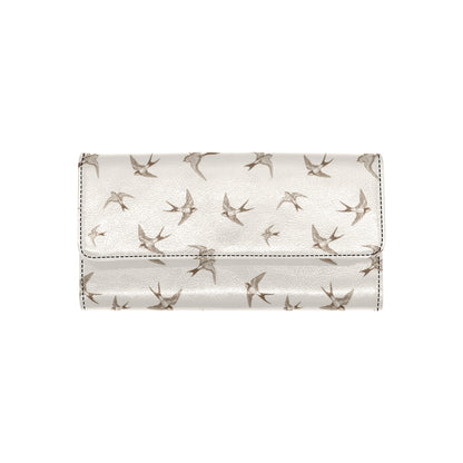 Swallow Bird Pattern Print Design 01 Women's Trifold Wallet