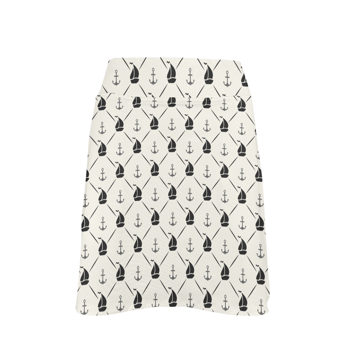 Sailboat Print Design LKS302 17" Golf & Pickleball Skort with Pockets