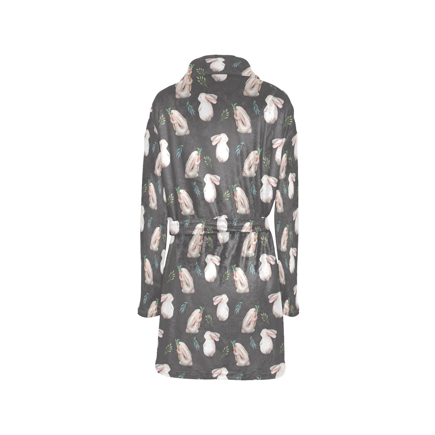 Rabbit Print Design LKS402 Women's Fleece Robe