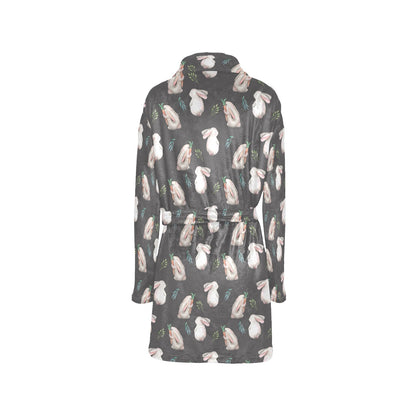 Rabbit Print Design LKS402 Women's Fleece Robe