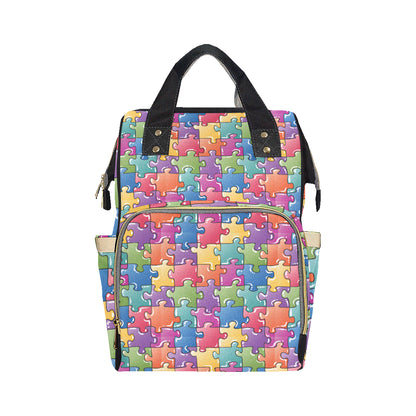 Puzzle Pattern Print Design A05 Diaper Bag Backpack