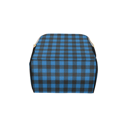 Buffalo check Blue Pattern Print Design 03 Diaper Bag Backpack