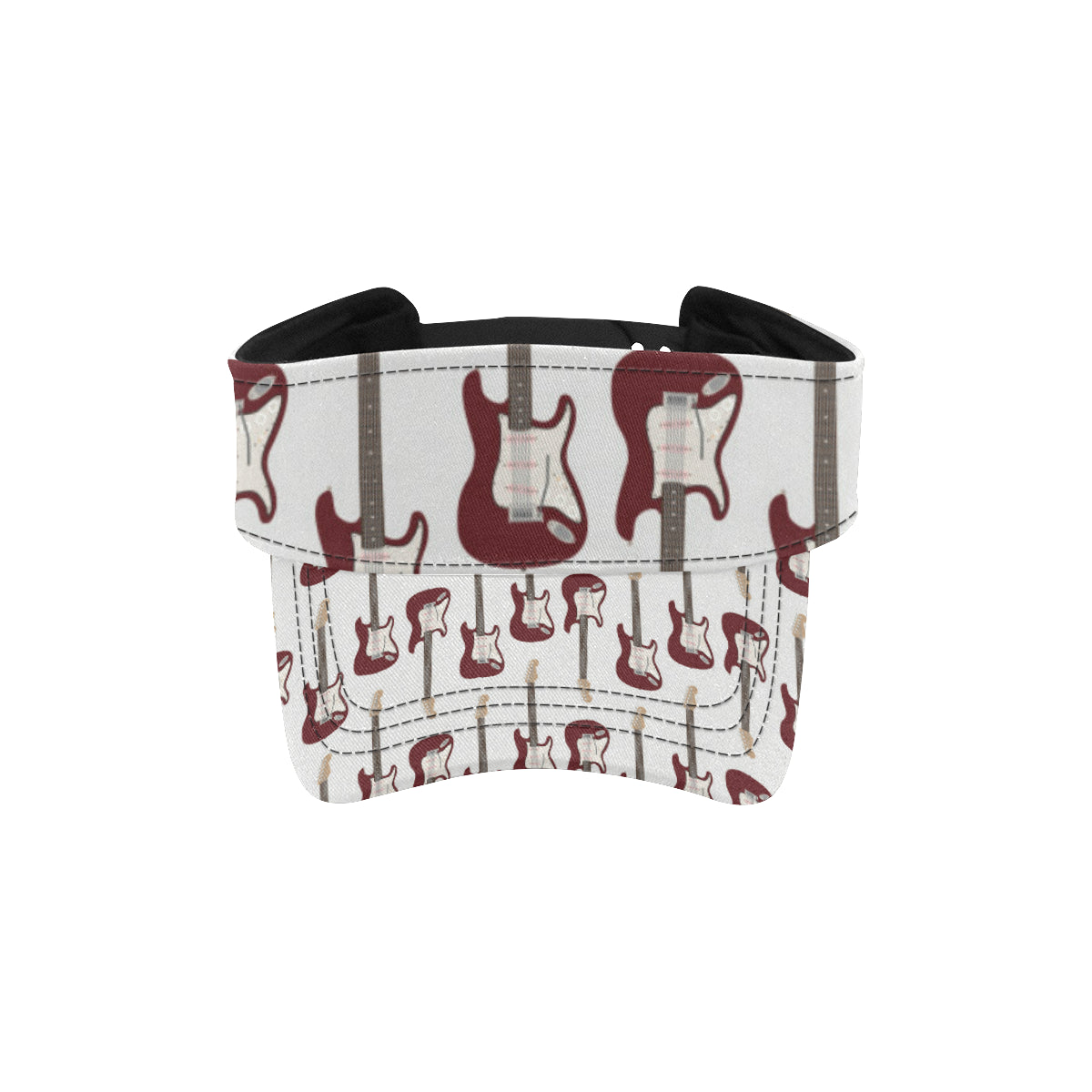 Bass Guitar Pattern Print Design 03 Unisex Sun Visor