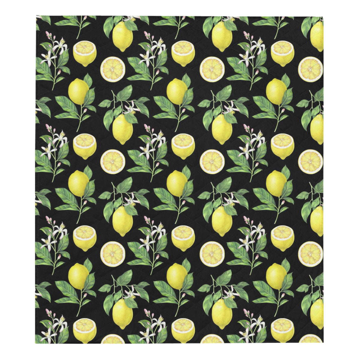 Lemon Pattern Print Design LM02 Premium Quilt