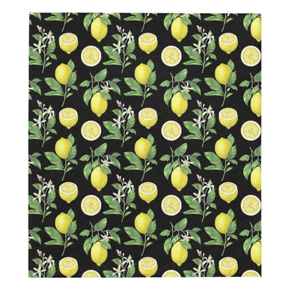 Lemon Pattern Print Design LM02 Premium Quilt