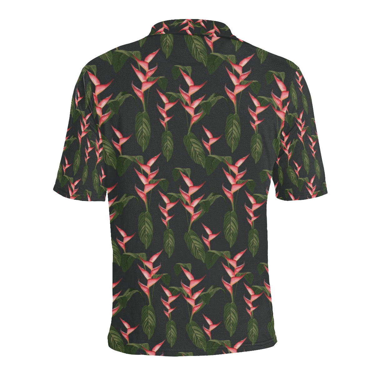 Heliconia Pattern Print Design HL07 Men Polo Shirt