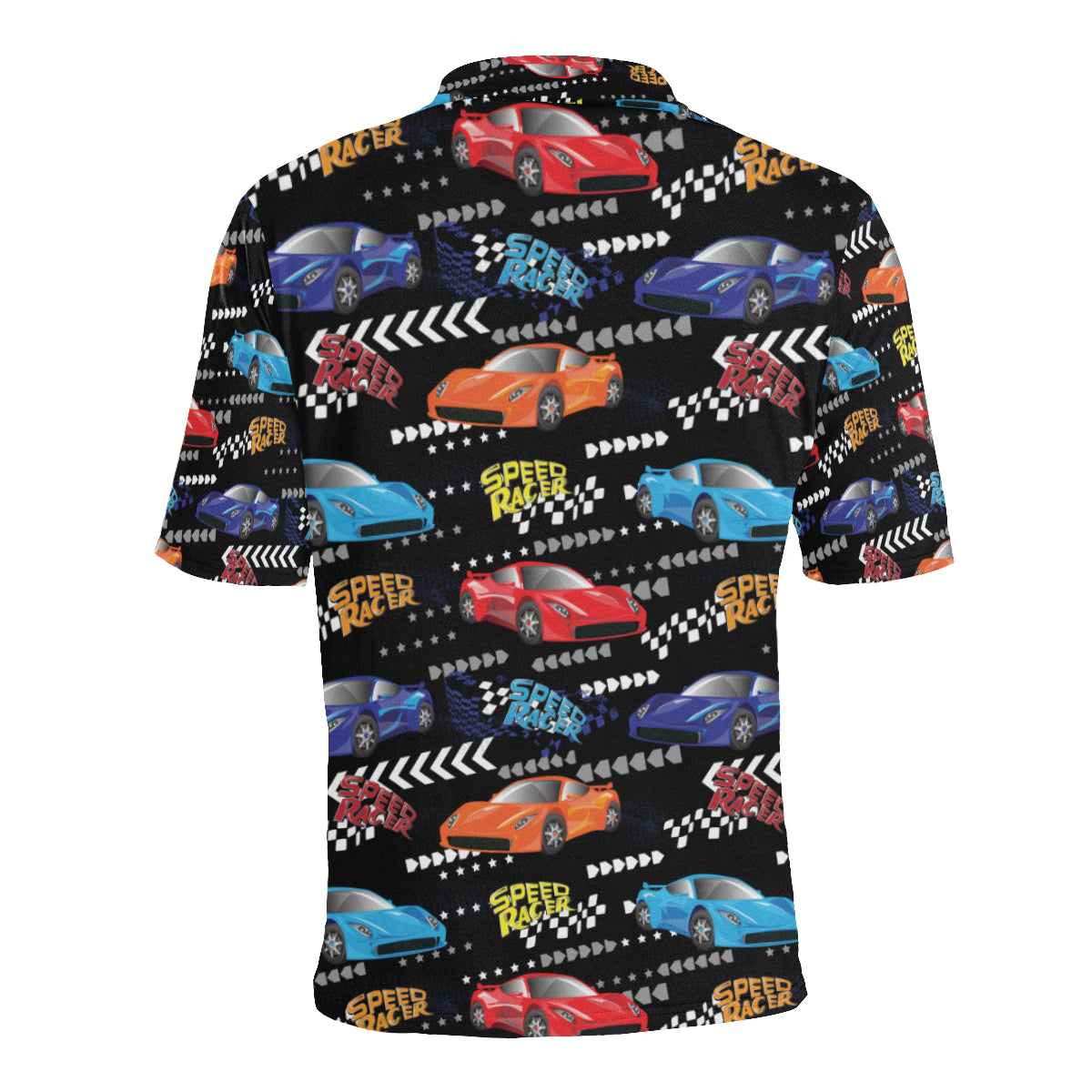 Racing Pattern Print Design A05 Men Polo Shirt