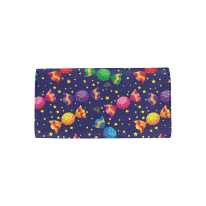 Candy Pattern Print Design CA06 Women's Trifold Wallet