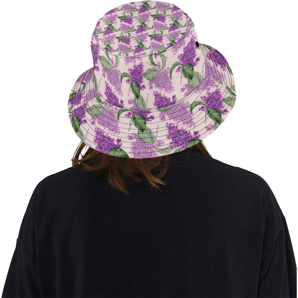 Lilac Pattern Print Design LI02 Unisex Bucket Hat
