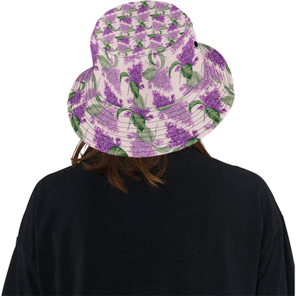 Lilac Pattern Print Design LI02 Unisex Bucket Hat