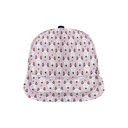 Bull Terrier Pink Print Pattern Snapback Cap