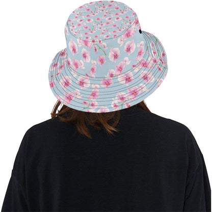 Orchid Pink Pattern Print Design OR01 Unisex Bucket Hat