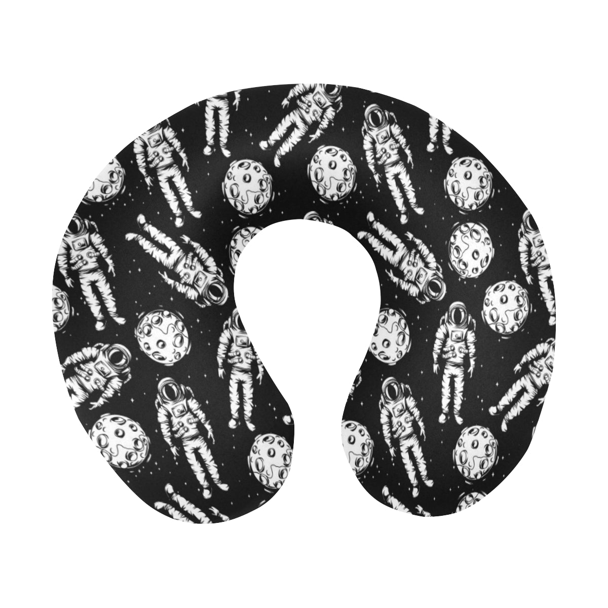 Astronaut Pattern Print Design 03 U-Shaped Travel Neck Pillow