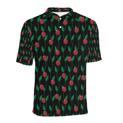 Cranberry Pattern Print Design CB01 Men Polo Shirt
