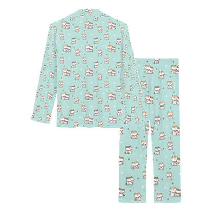 Shiba Inu Print Design LKS302 Women's Long Pajama Set