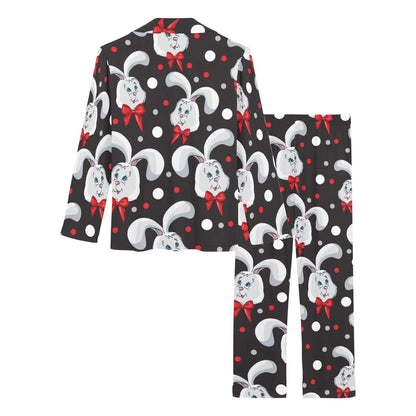 Rabbit Pattern Print Design RB012 Women's Long Pajama Set