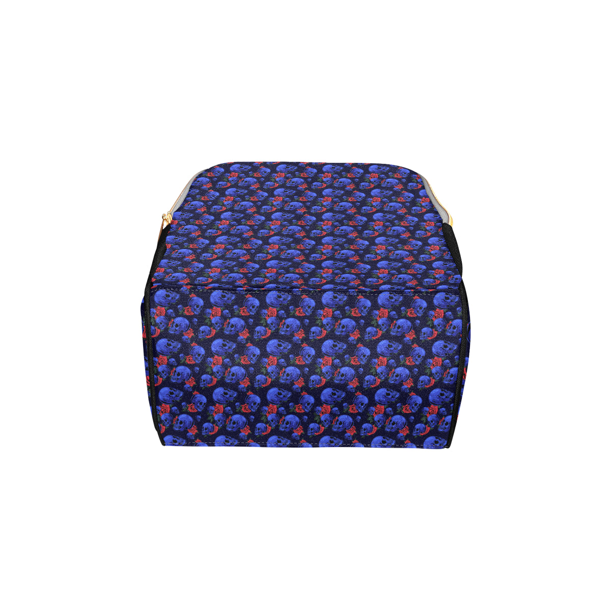 Skull Roses Neon Design Themed Print Diaper Bag Backpack