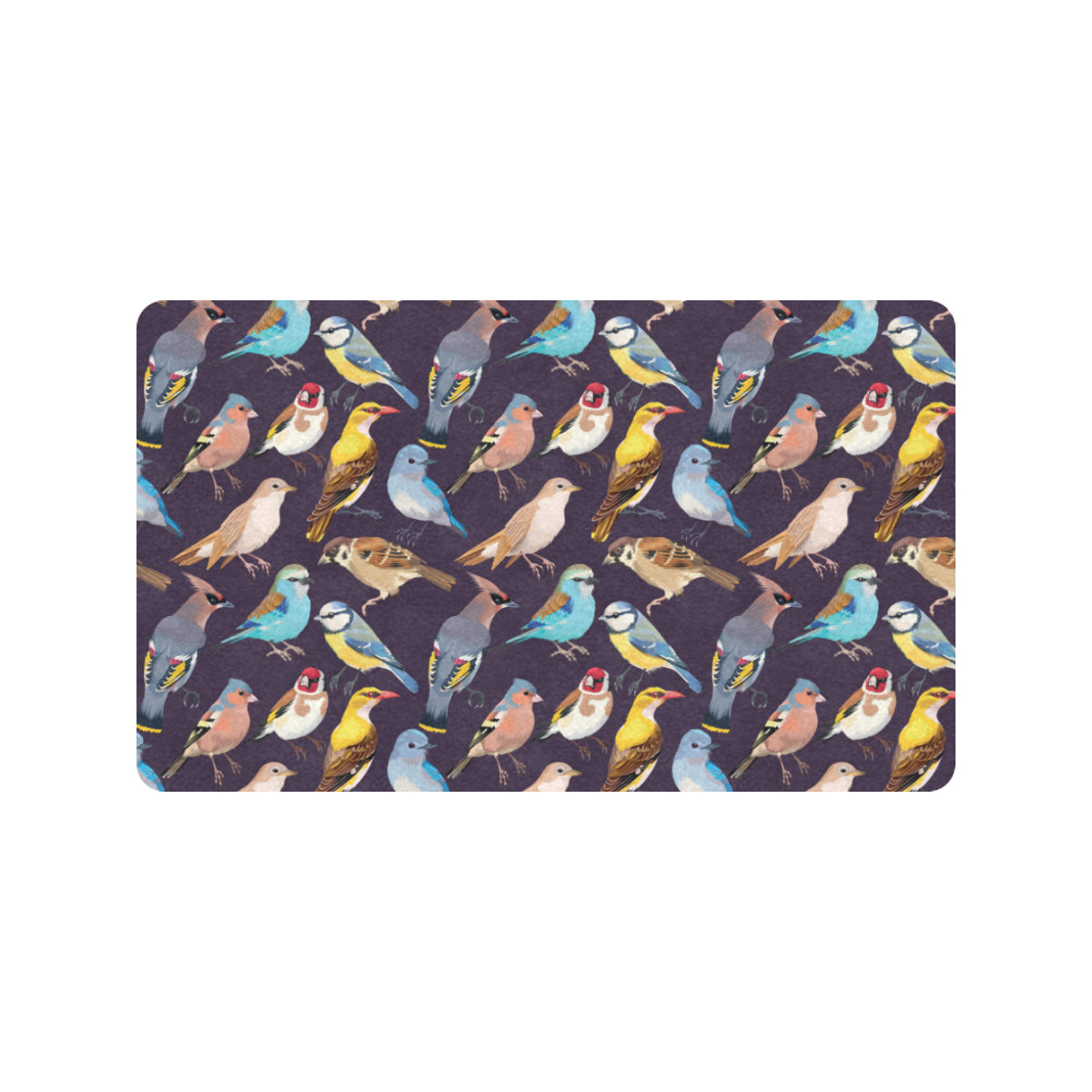 Bird Cute Print Pattern Rubber Doormat