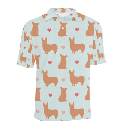 Pembroke Welsh Corgis Pattern Print Design A01 Men Polo Shirt