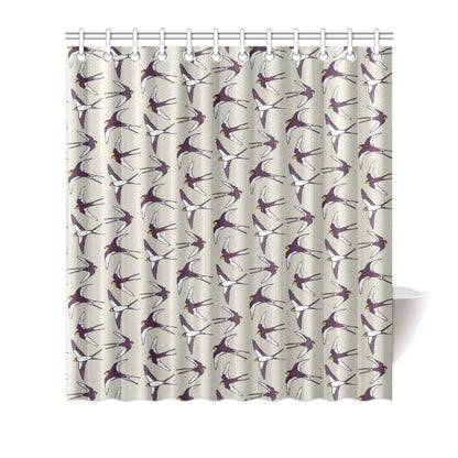 Swallow Bird Pattern Print Design 03 Shower Curtain