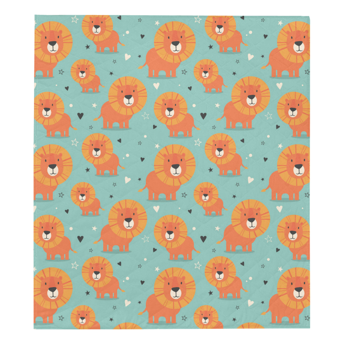 Lion Baby Pattern Print Design 03 Premium Quilt