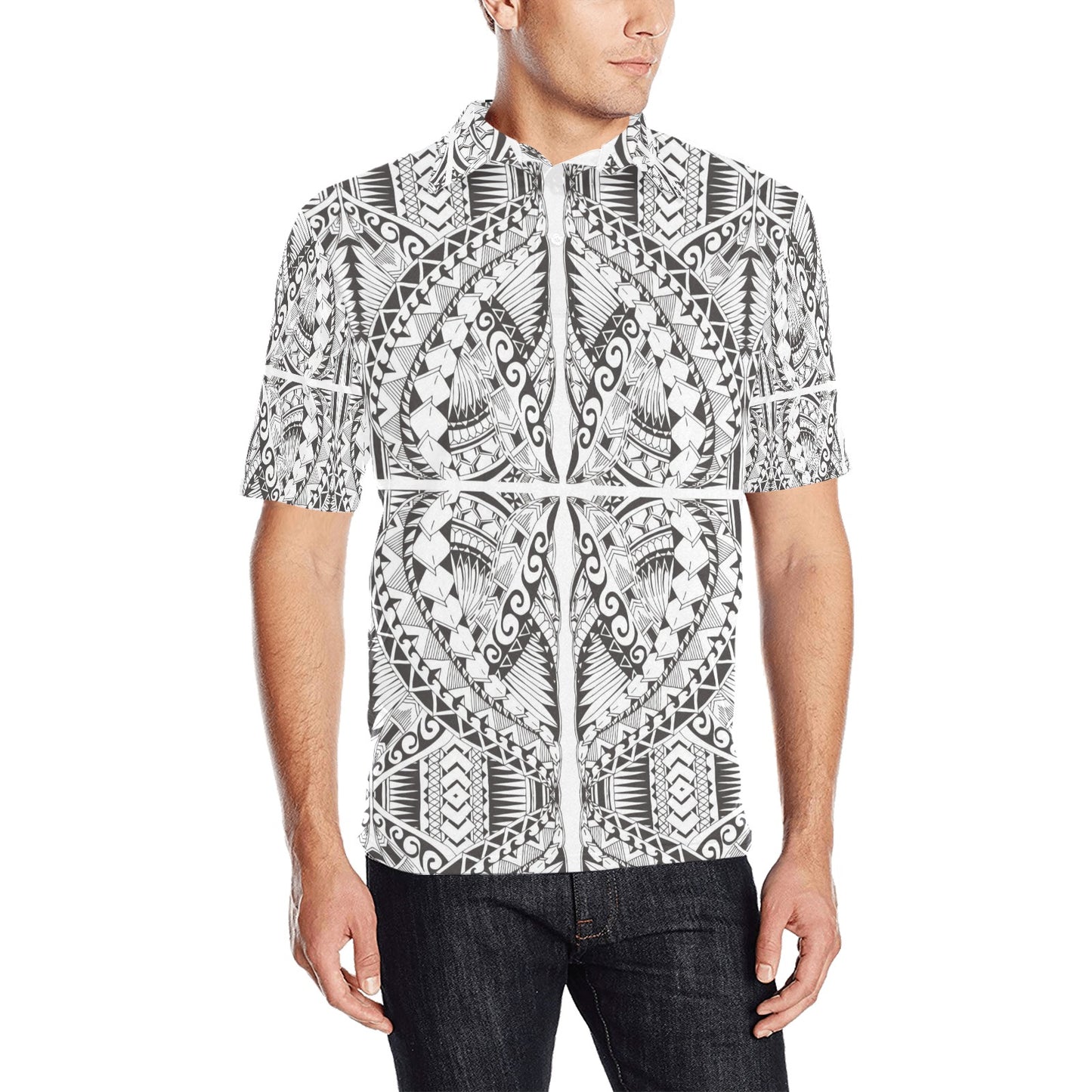 Samoan Style Print Design LKS301 Men Polo Shirt