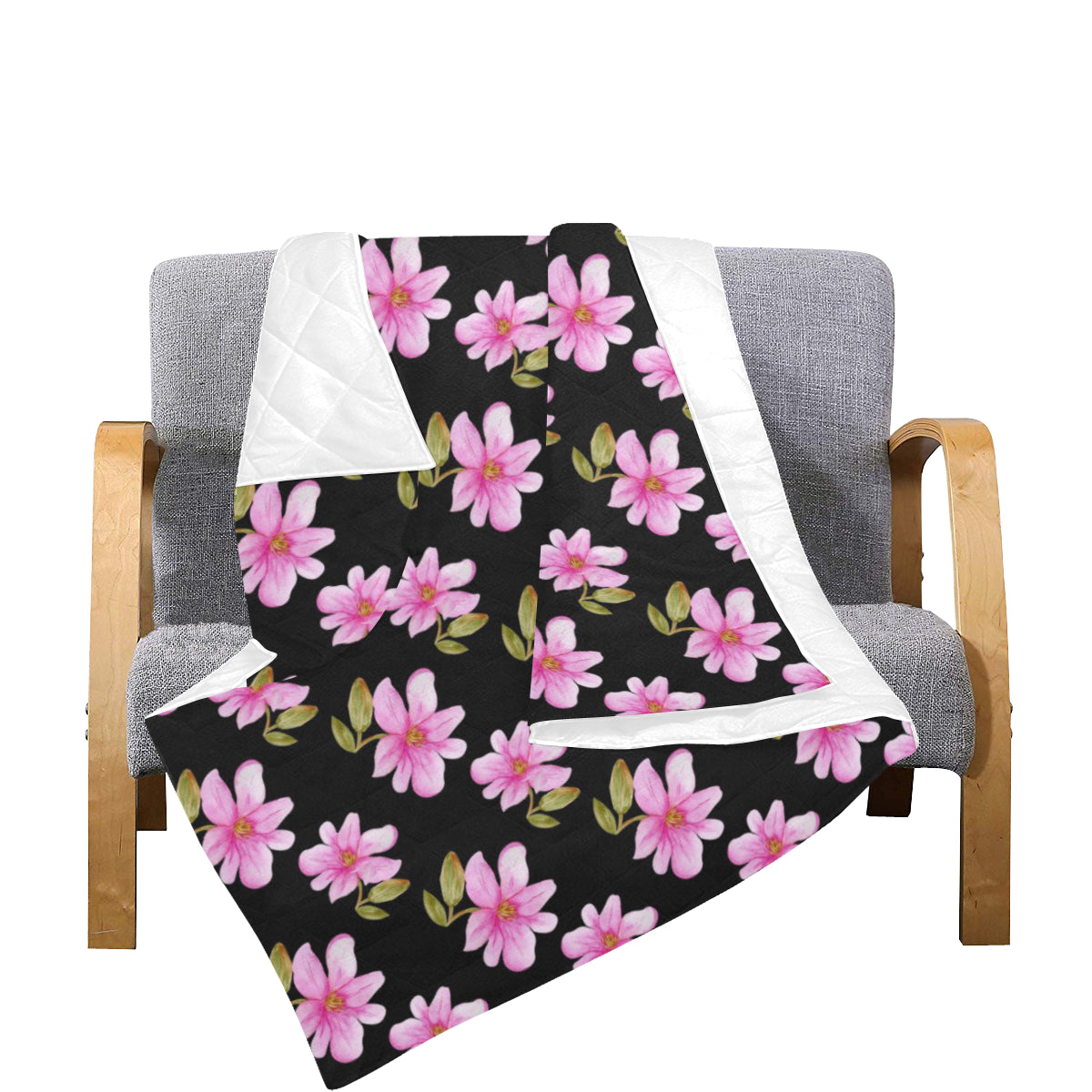 Magnolia Pattern Print Design MAG06 Premium Quilt
