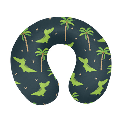 Alligator Pattern Print Design 02 U-Shaped Travel Neck Pillow
