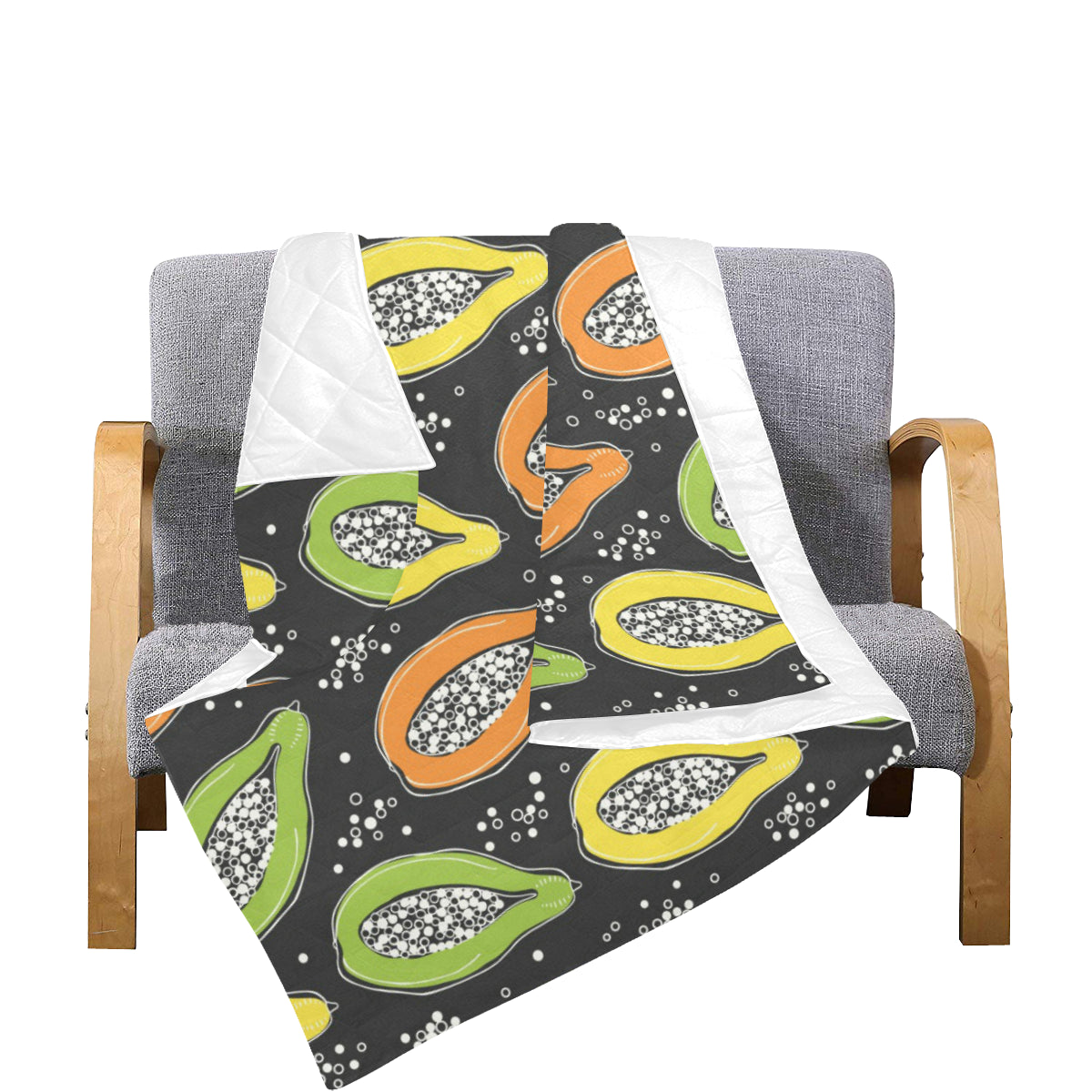 Papaya Pattern Print Design PP05 Premium Quilt
