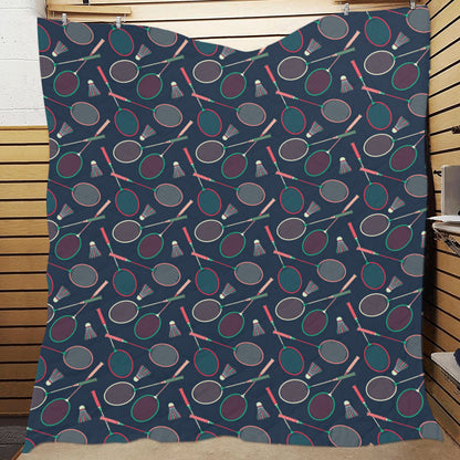 Badminton Pattern Print Design 03 Premium Quilt