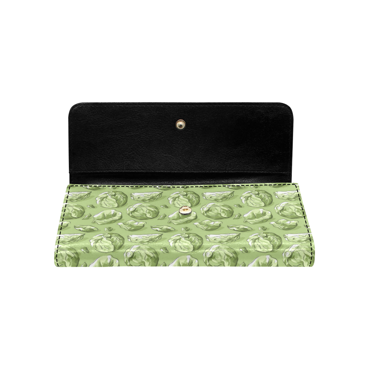 Brussels Sprouts Pattern Print Design 01 Women's Trifold Wallet