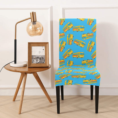 School Bus Print Design LKS302 Dining Chair Slipcover