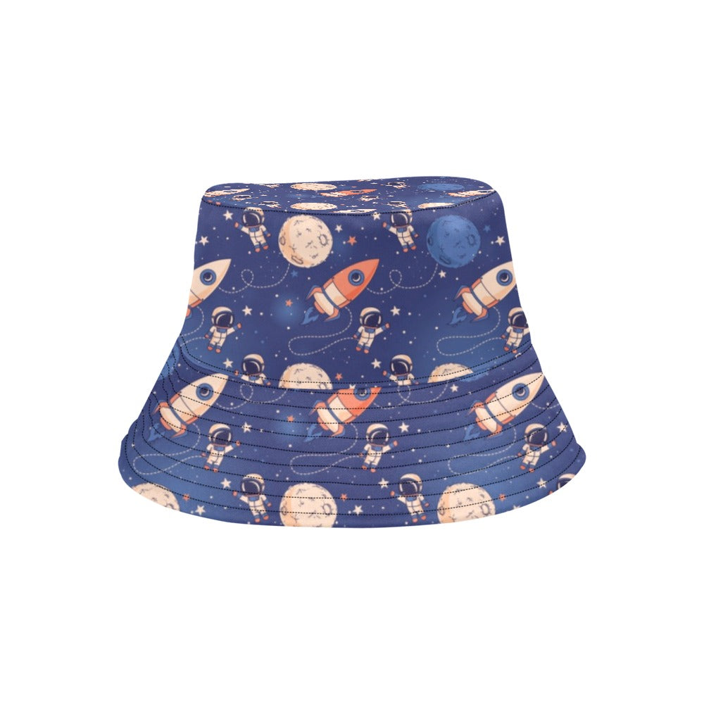 Space Astronaut Rocket Print Design LKS304 Unisex Bucket Hat