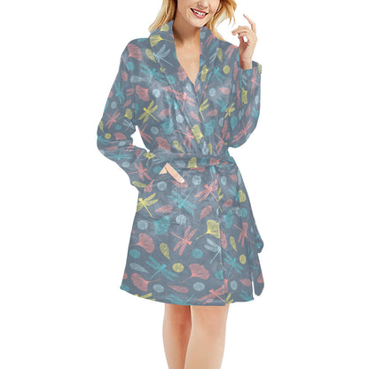 Dragonfly Print Design LKS403 Women's Fleece Robe