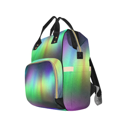 Aurora Borealis Pattern Print Design 03 Diaper Bag Backpack