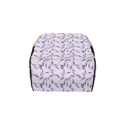 Lavender Pattern Print Design 02 Diaper Bag Backpack
