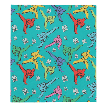 Judo Pattern Print Design 01 Premium Quilt