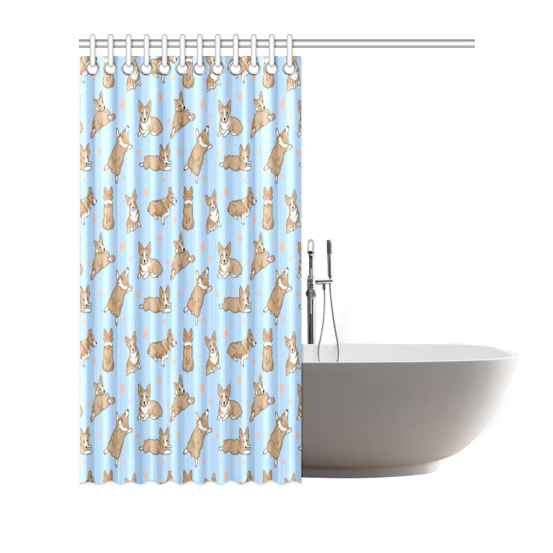 Pembroke Welsh Corgis Pattern Print Design A05 Shower Curtain