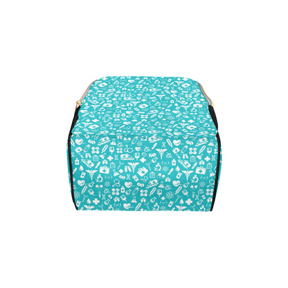 Medical Pattern Print Design 04 Diaper Bag Backpack