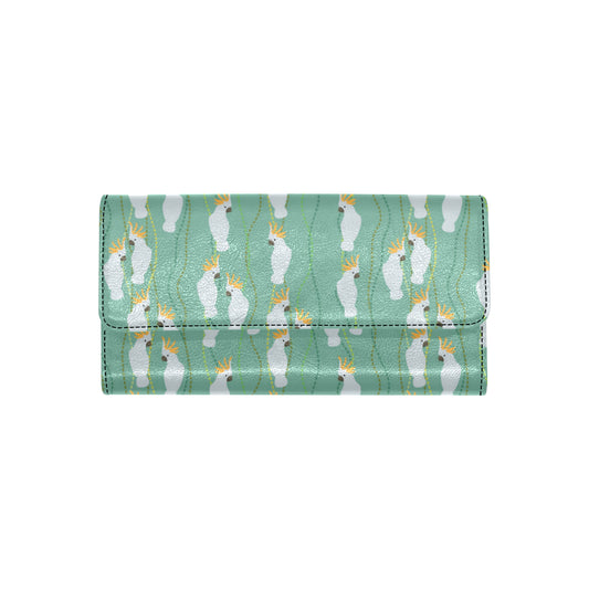 Cockatoo Pattern Print Design 01 Women's Trifold Wallet