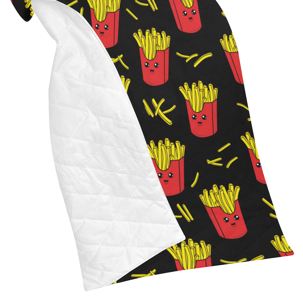 French Fried Pattern Print Design 03 Premium Quilt