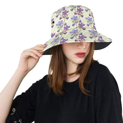 Iris Pattern Print Design IR08 Unisex Bucket Hat
