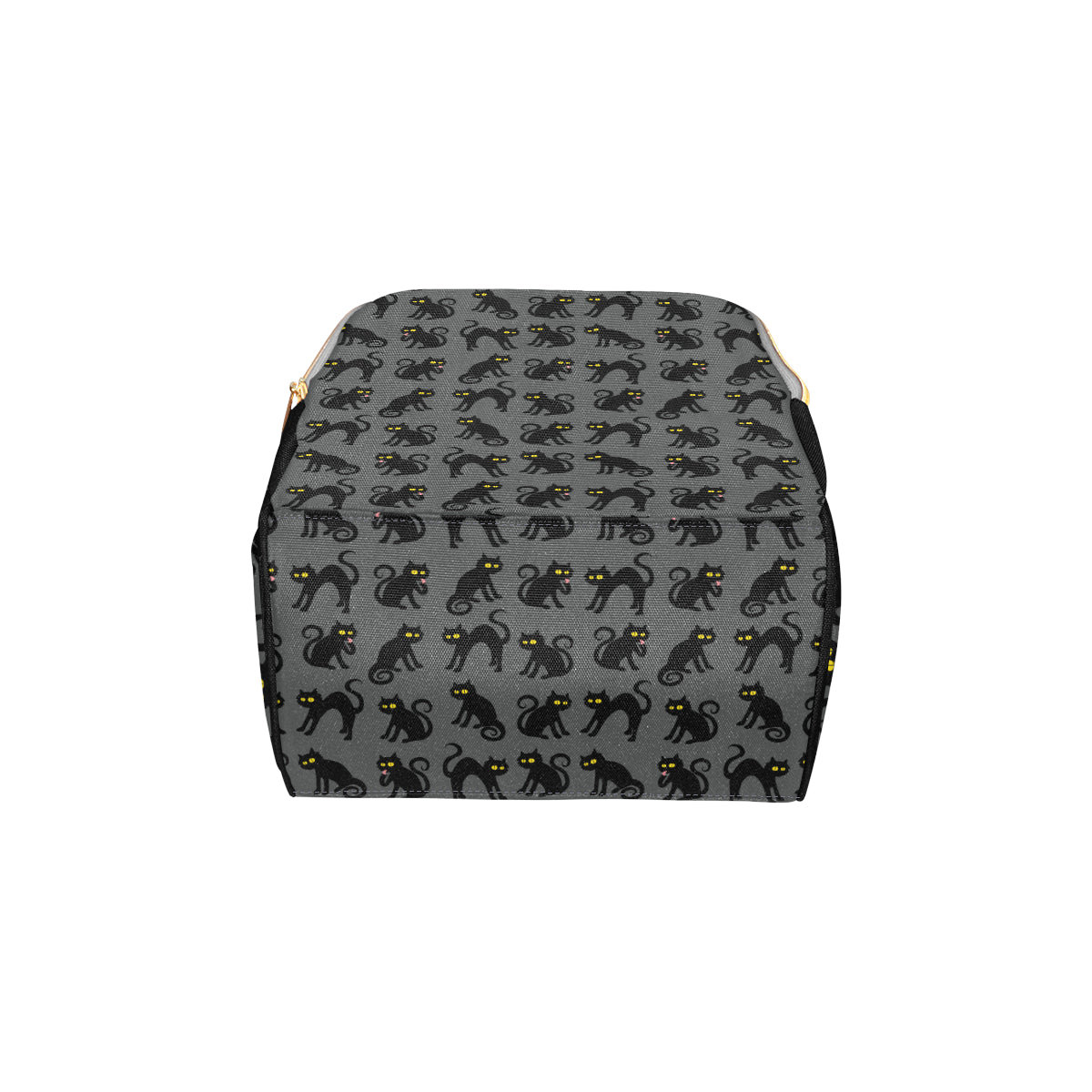Black Cat Cute Print Pattern Diaper Bag Backpack